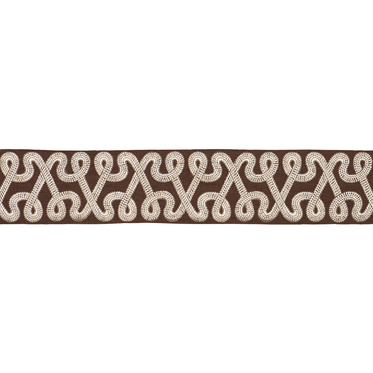 FREEFORM EMBROIDERED TAPE | Chocolate – Schumacher UK