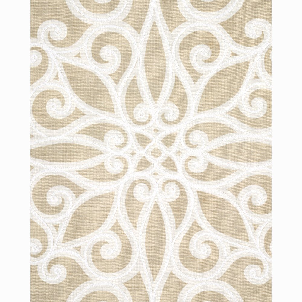 Rosegate Embroidered Print | Flax