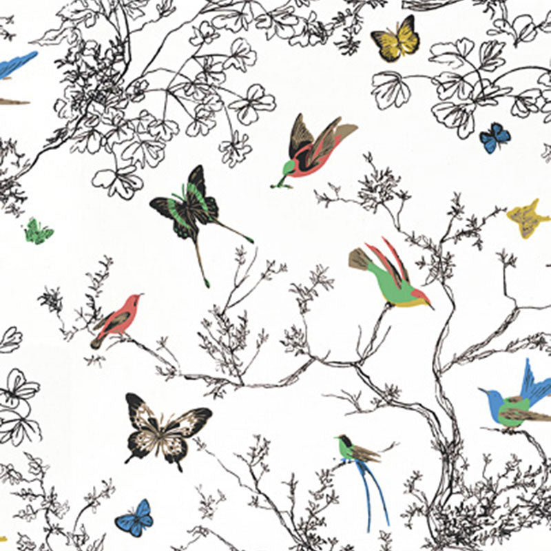 BIRDS & BUTTERFLIES | MULTI ON WHITE