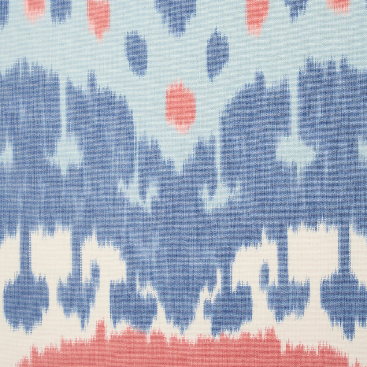 SAMARKAND IKAT II | Chambray & Coral