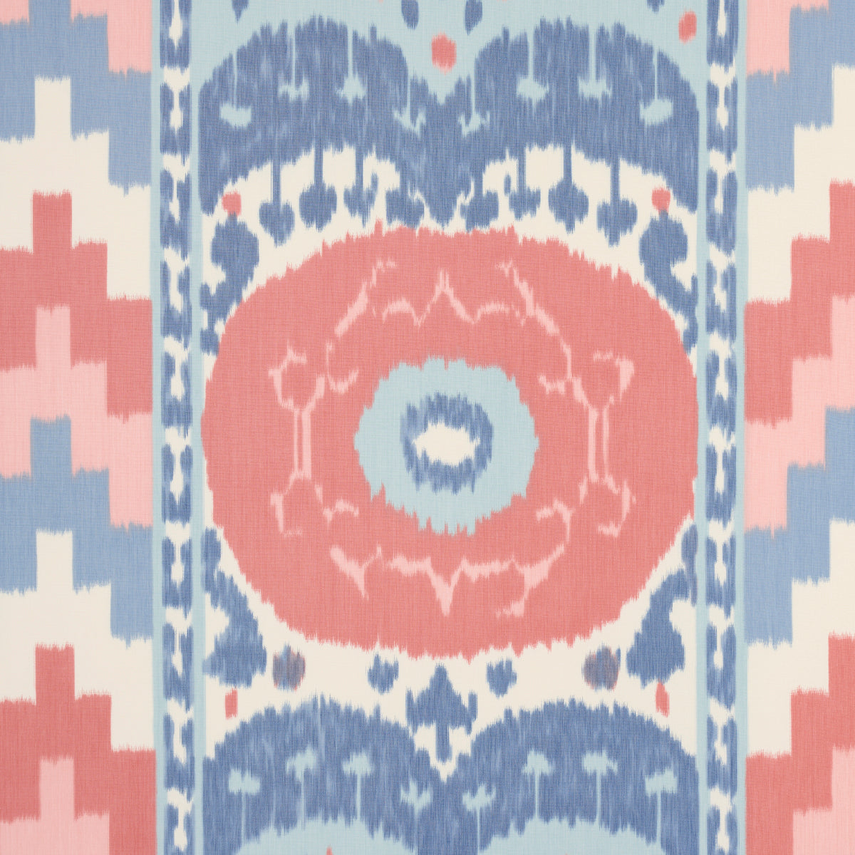 SAMARKAND IKAT II | CHAMBRAY & CORAL