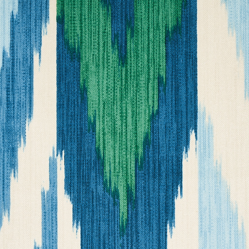 KASHGAR VELVET IKAT | Peacock & Emerald