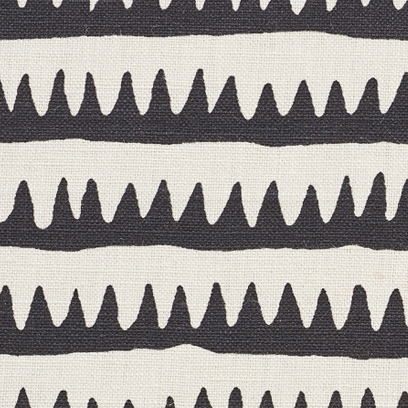 CORFU HAND PRINTED STRIPE | Black