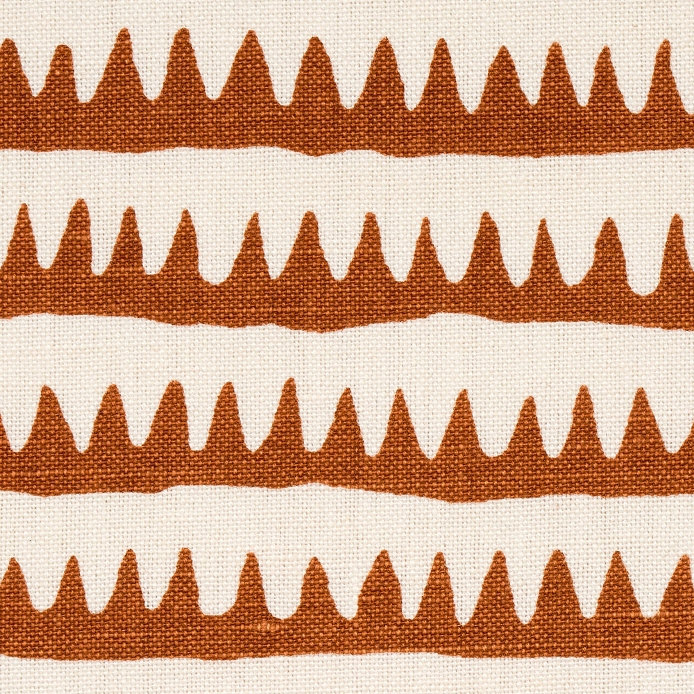 CORFU HAND PRINTED STRIPE | Rust