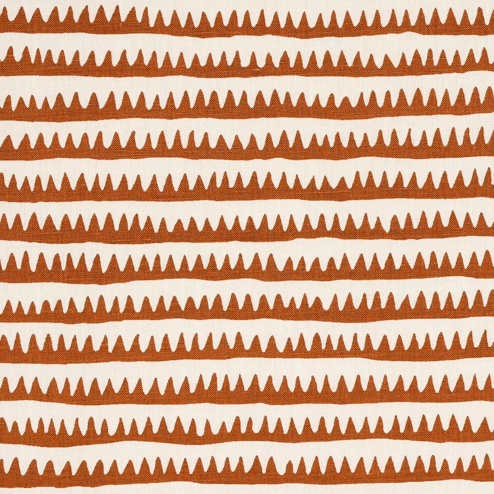 CORFU HAND PRINTED STRIPE | Rust