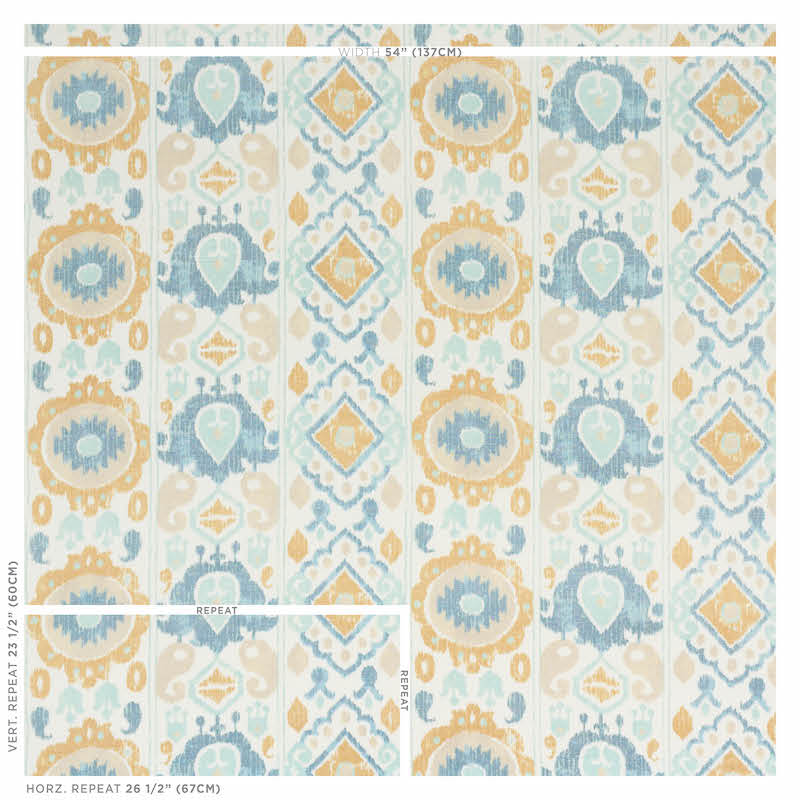 ELIZIA IKAT | Sky & Ochre