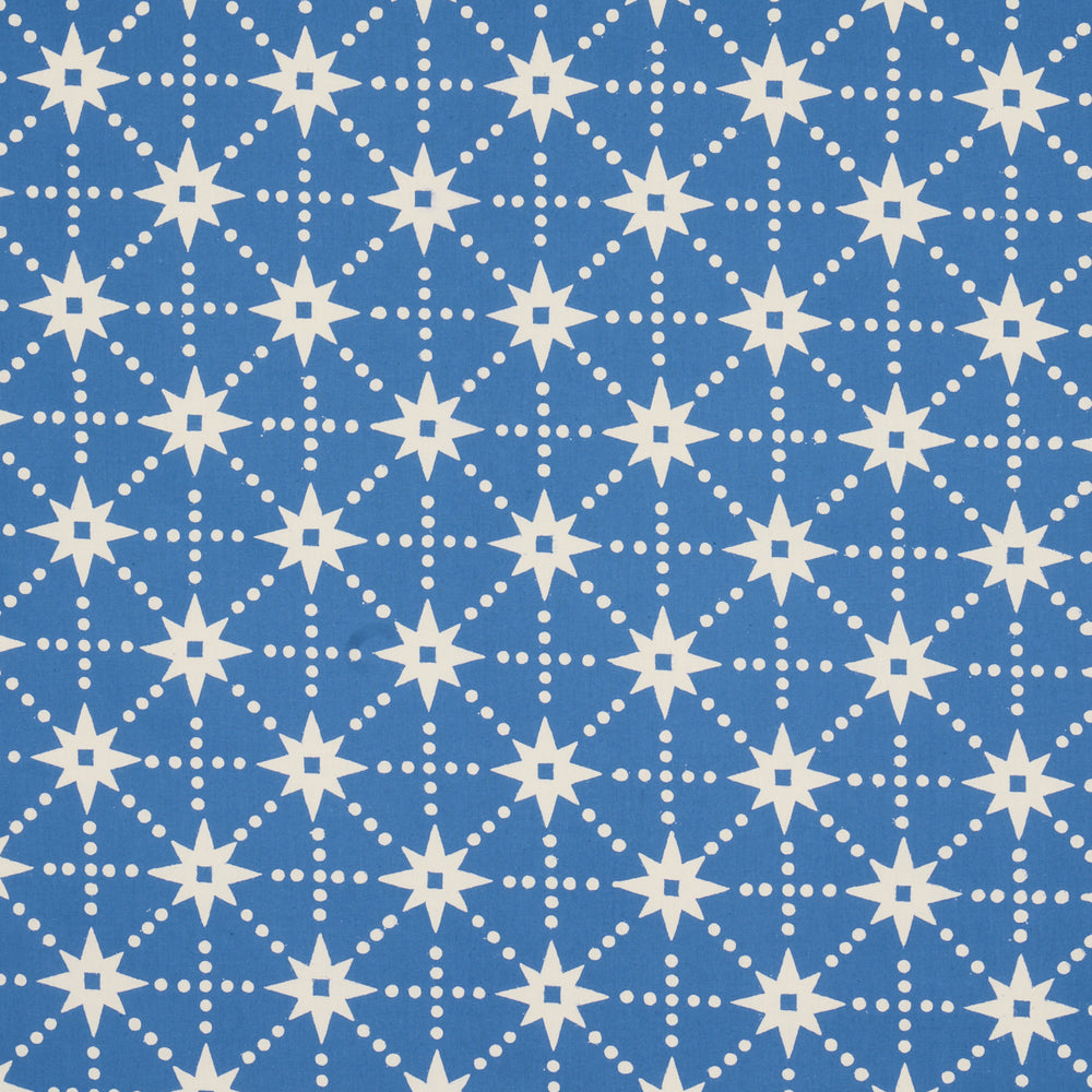 Stars Hand Block Print | Blue