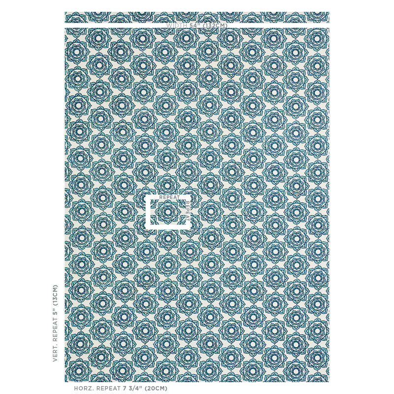 ROSE HAND BLOCK PRINT | BLUE