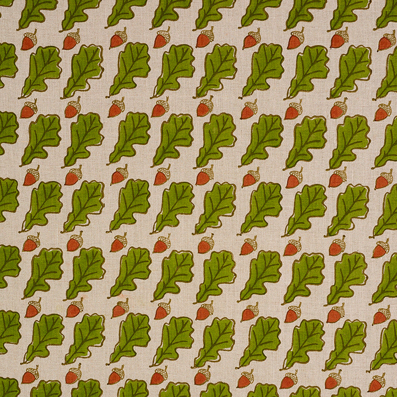 Oak Hand Block Print | Green