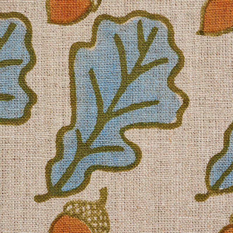 Oak Hand Block Print | Blue