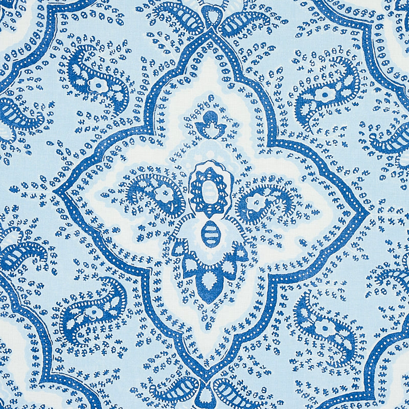 AMALIA MEDALLION HANDMADE PRINT | Blue