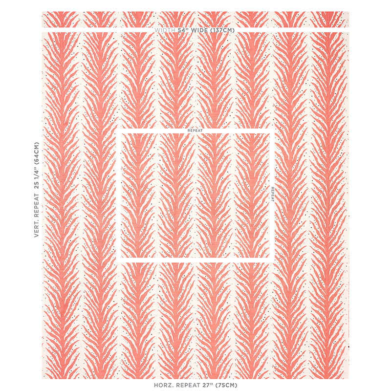 Creeping Fern Print | Coral