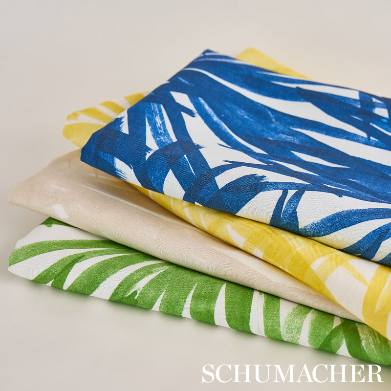 SUNLIT PALM LINEN | BLUE