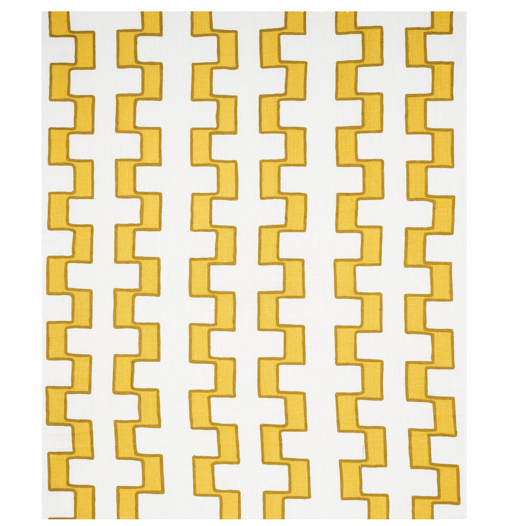 DIXON EMBROIDERED PRINT LINEN | Yellow