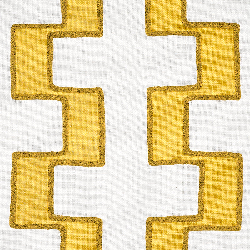 DIXON EMBROIDERED PRINT LINEN | Yellow