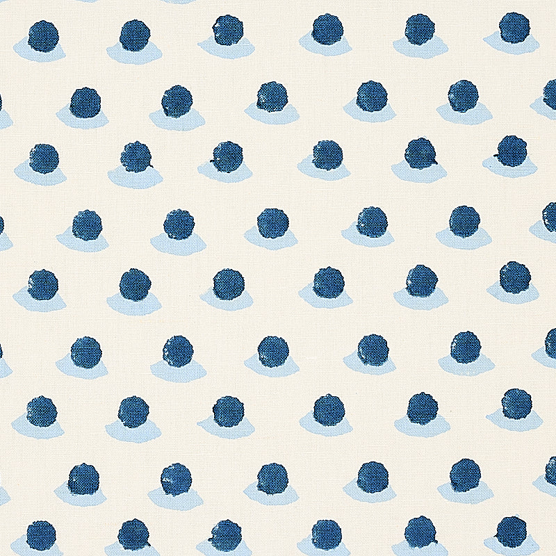 Berry Hand Block Print | Indigo & Sky