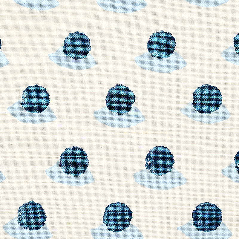 Berry Hand Block Print | Indigo & Sky
