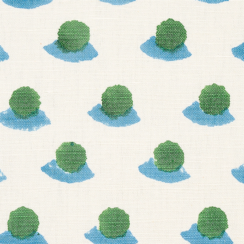 Berry Hand Block Print | Grass & Sky