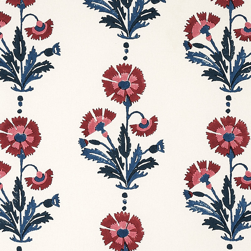 DIANTHUS HAND BLOCK PRINT | INDIGO & IRON