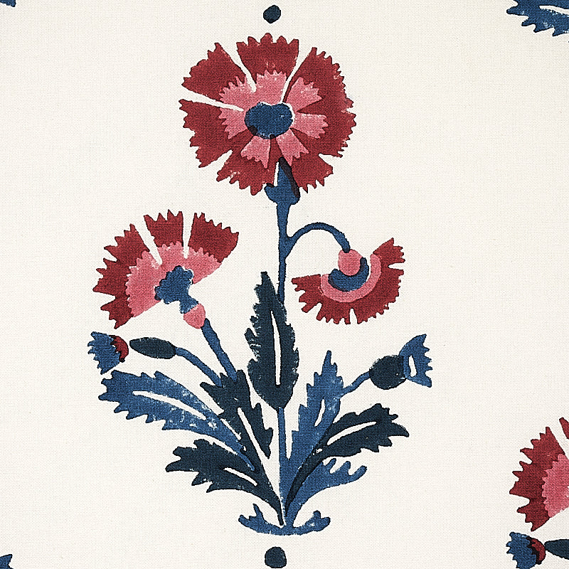 DIANTHUS HAND BLOCK PRINT | Indigo & Iron