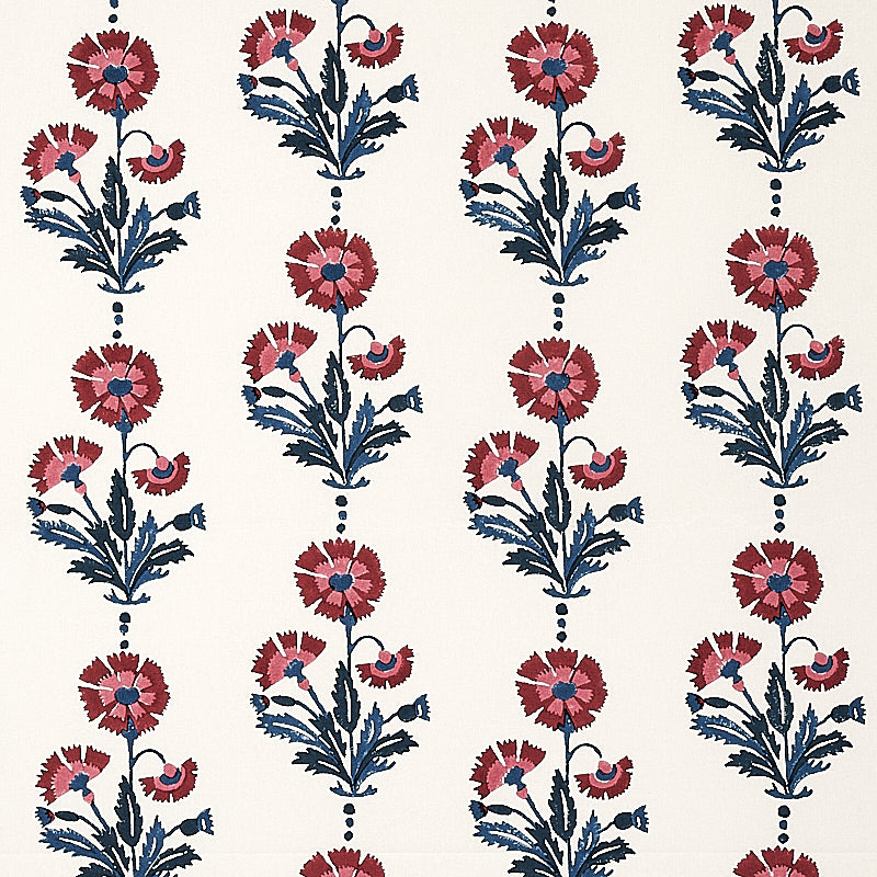 DIANTHUS HAND BLOCK PRINT | INDIGO & IRON