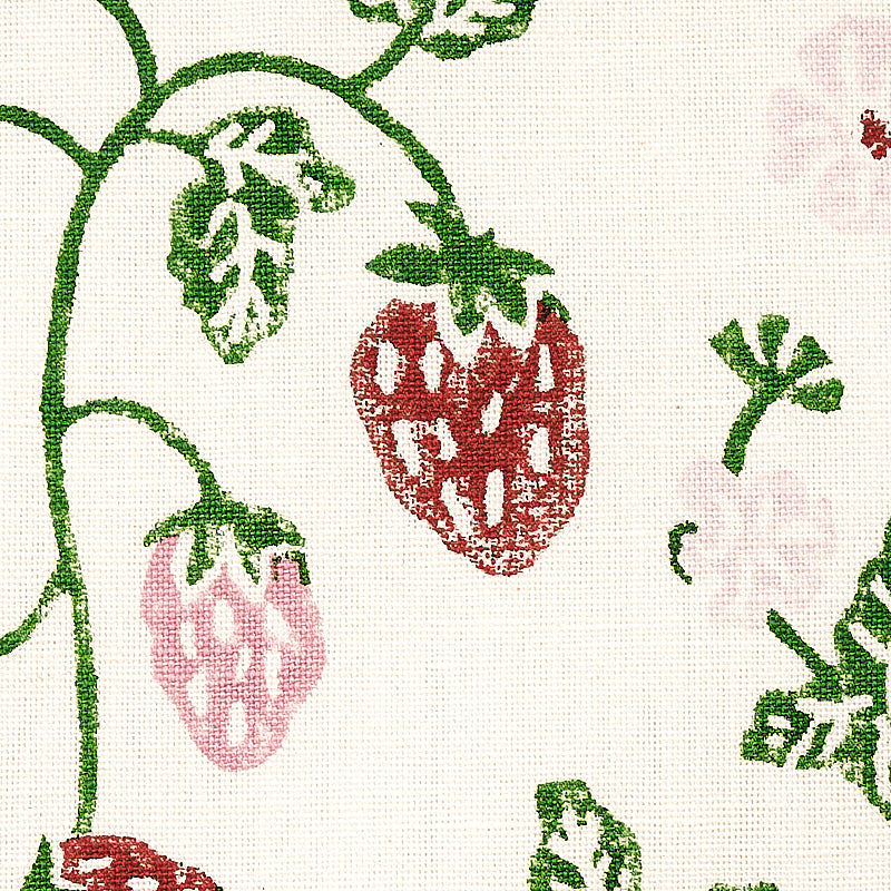 STRAWBERRY HAND BLOCK PRINT | Grass