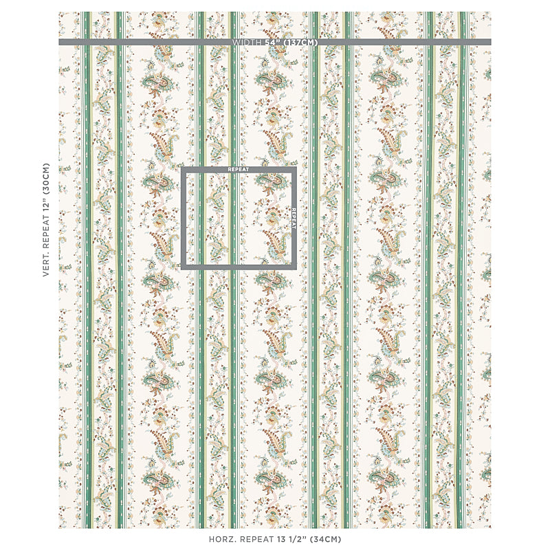 ELENA PAISLEY STRIPE | Green