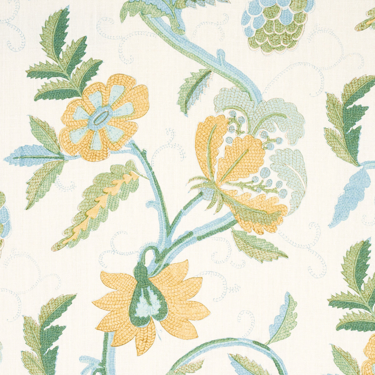 INDALI BORDERED LINEN | Citron And Mineral