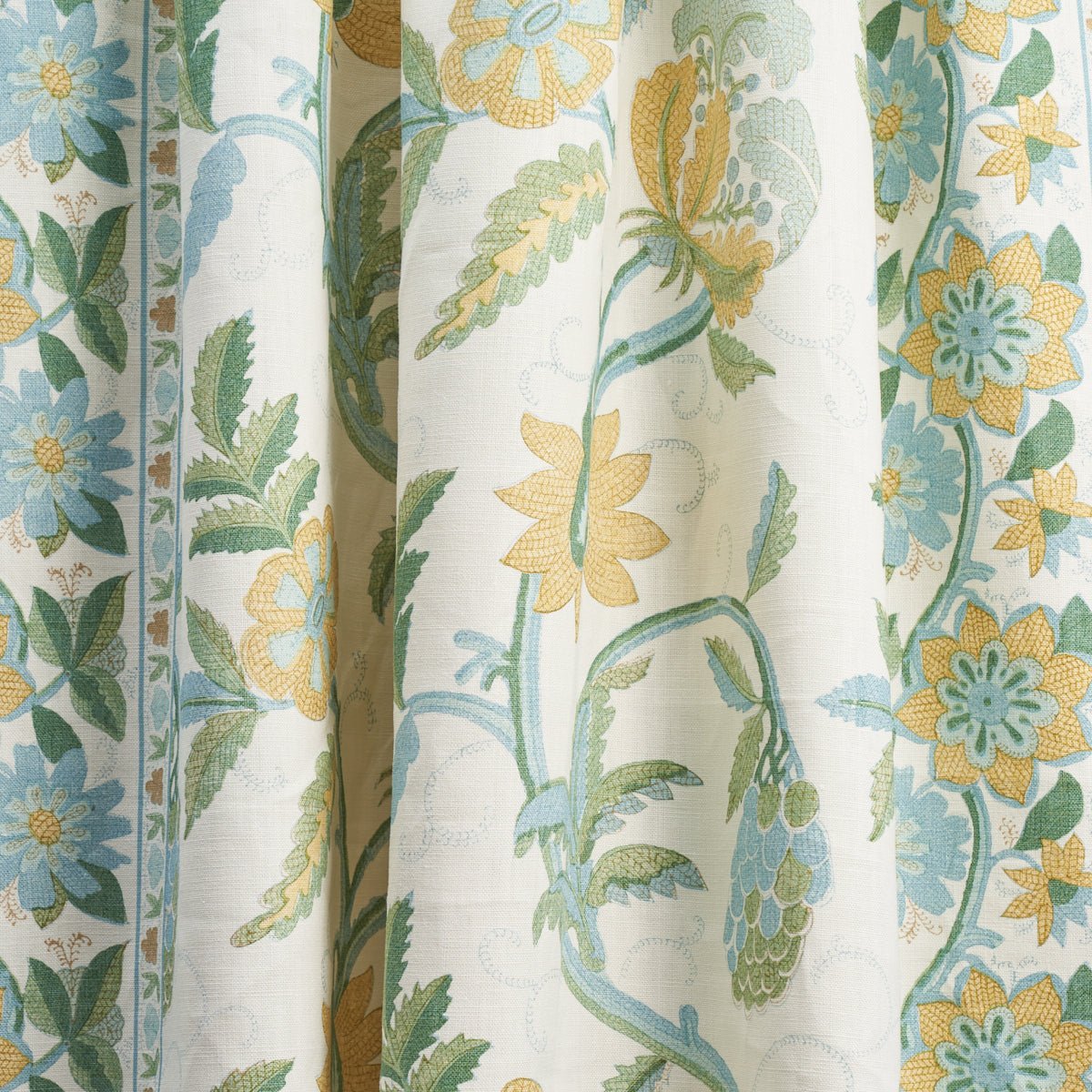 INDALI BORDERED LINEN | Citron And Mineral