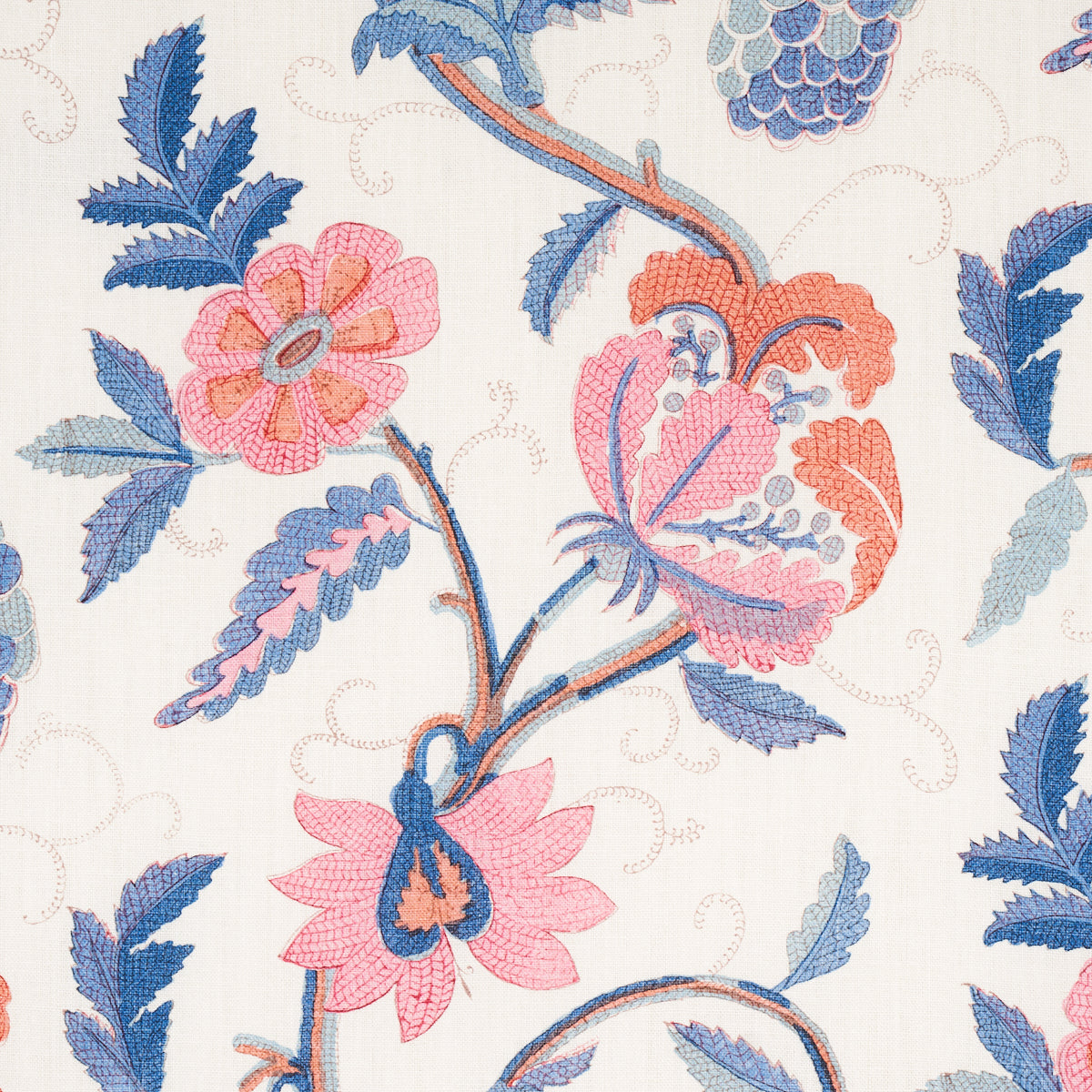 INDALI BORDERED LINEN | ROSE AND INDIGO