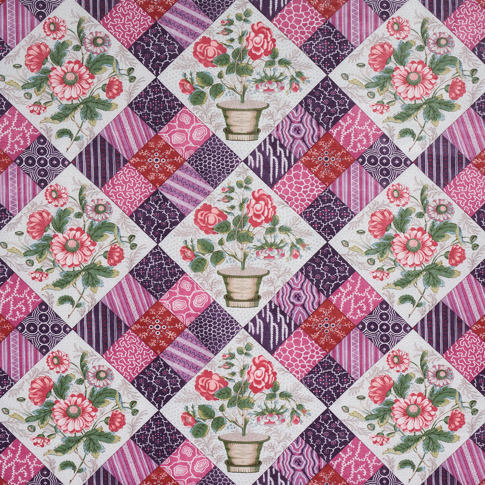 CALDWELL PATCHWORK CHINTZ | Fuchsia And Plum