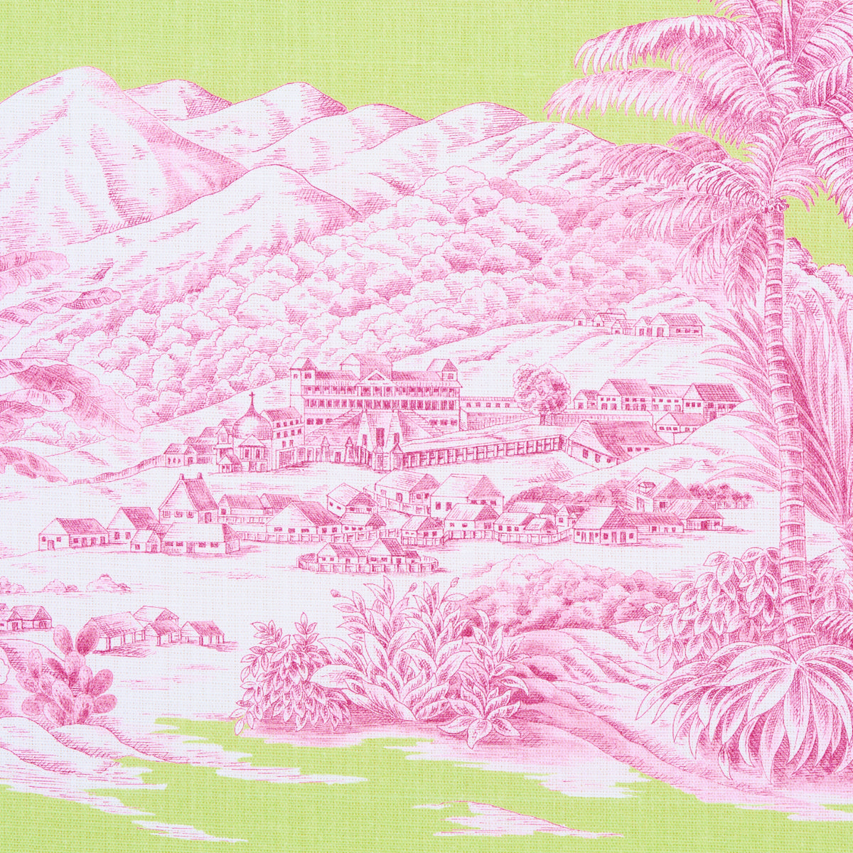 TOUSSAINT TOILE | Pink & Green