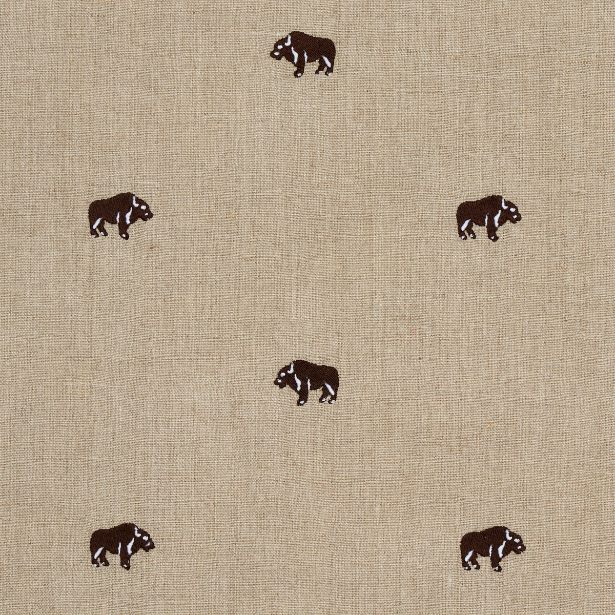 Buffalo Embroidered Linen | Natural