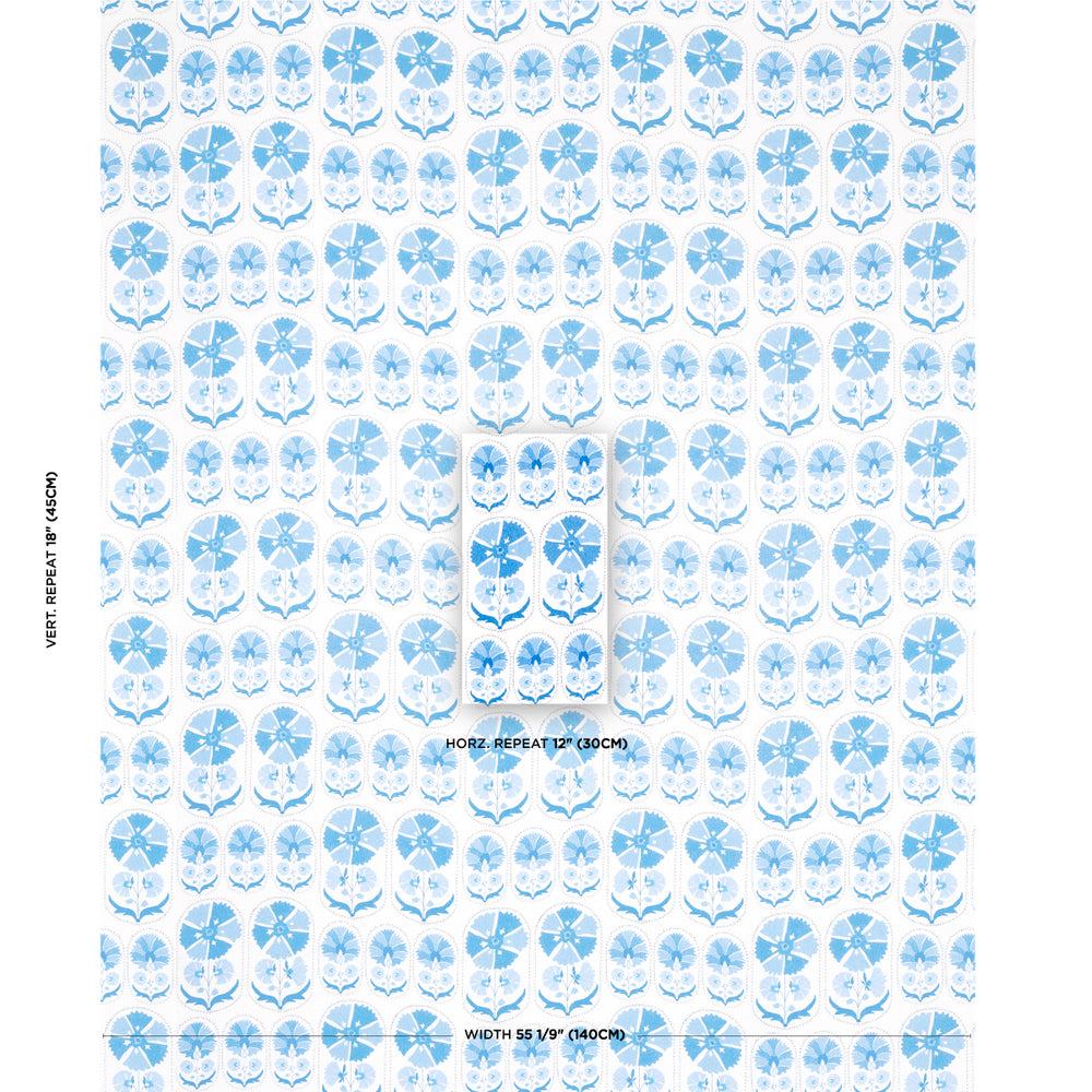 ANJUNA FLORAL LINEN PRINT | Porcelain