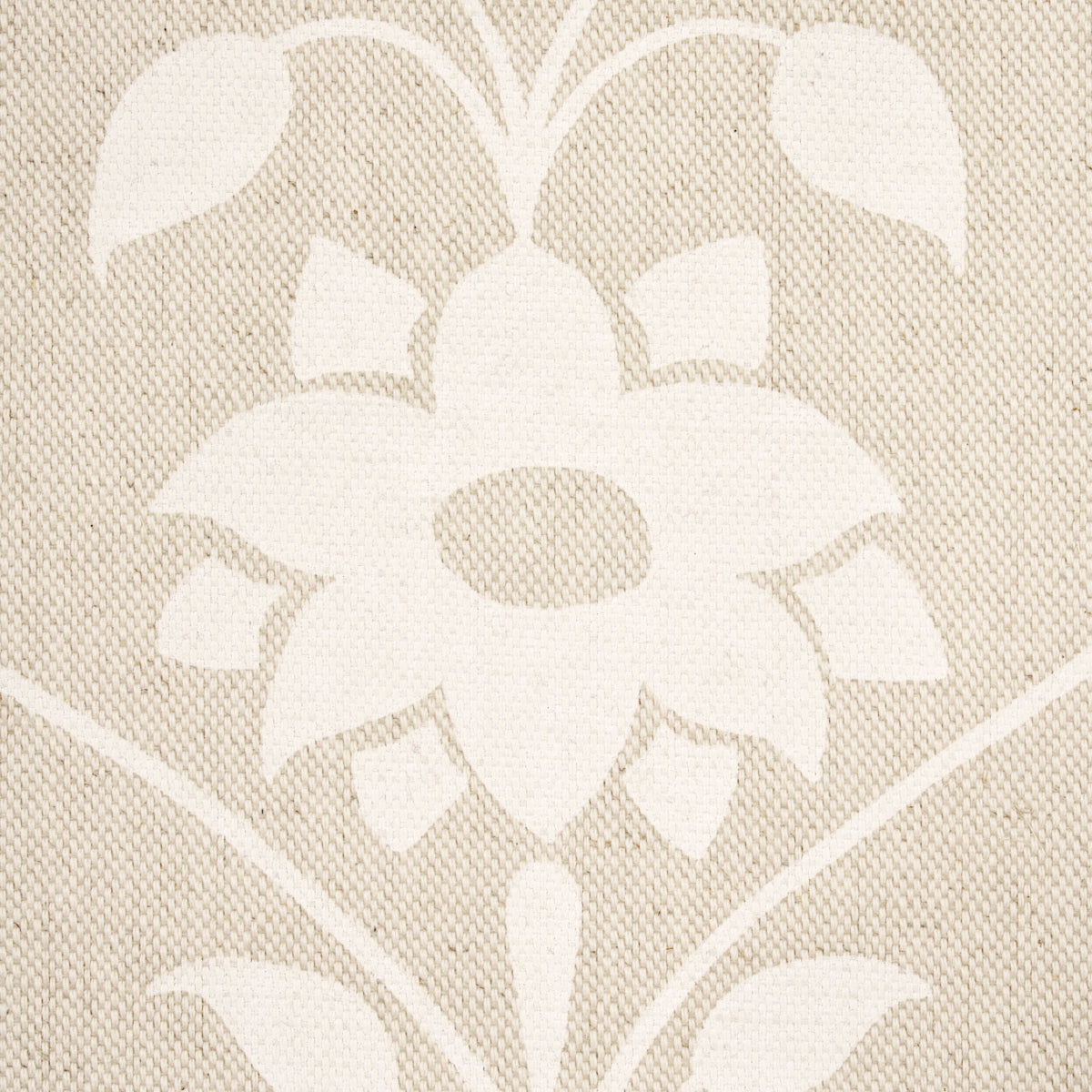 JAIPUR MUGHAL FLOWER | Ivory On Natural