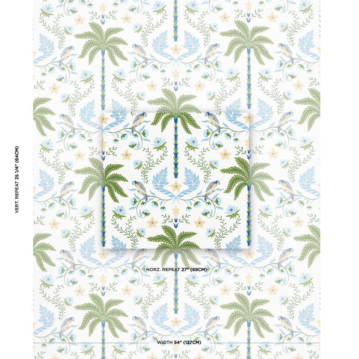 ISLAND PALM INDOOR/OUTDOOR | Blue & Green