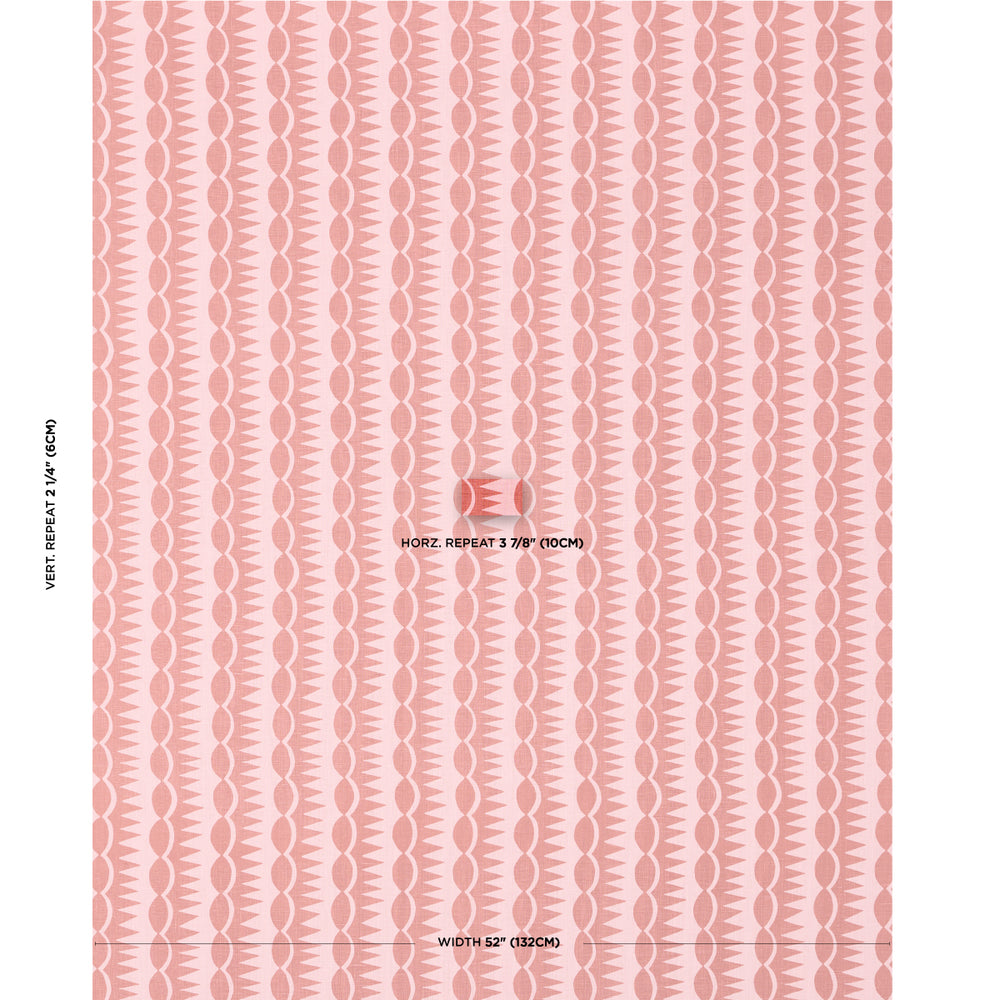 DAGGER STRIPE | Red On Pink