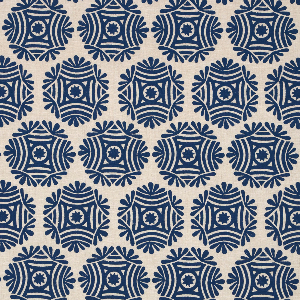 GILDED STAR BLOCK PRINT | NAVY ON NATURAL