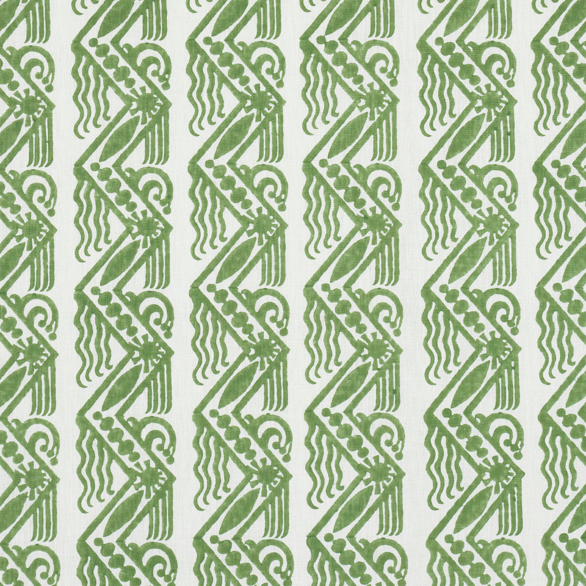 VENETIAN ZIG ZAG BLOCK PRINT | Green