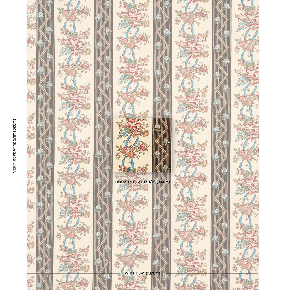 SYLVAIN FLORAL STRIPE | Noir