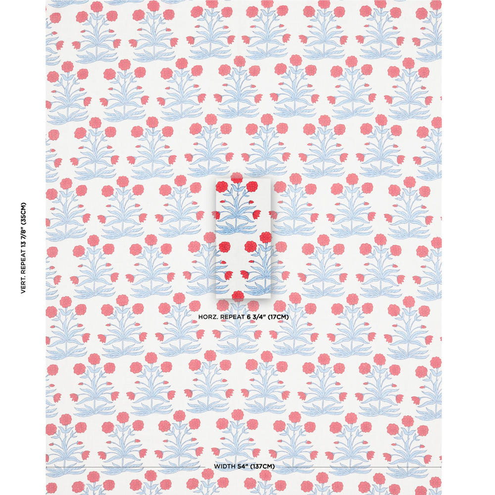 MUGHAL HAND BLOCK PRINT | Crimson Sky