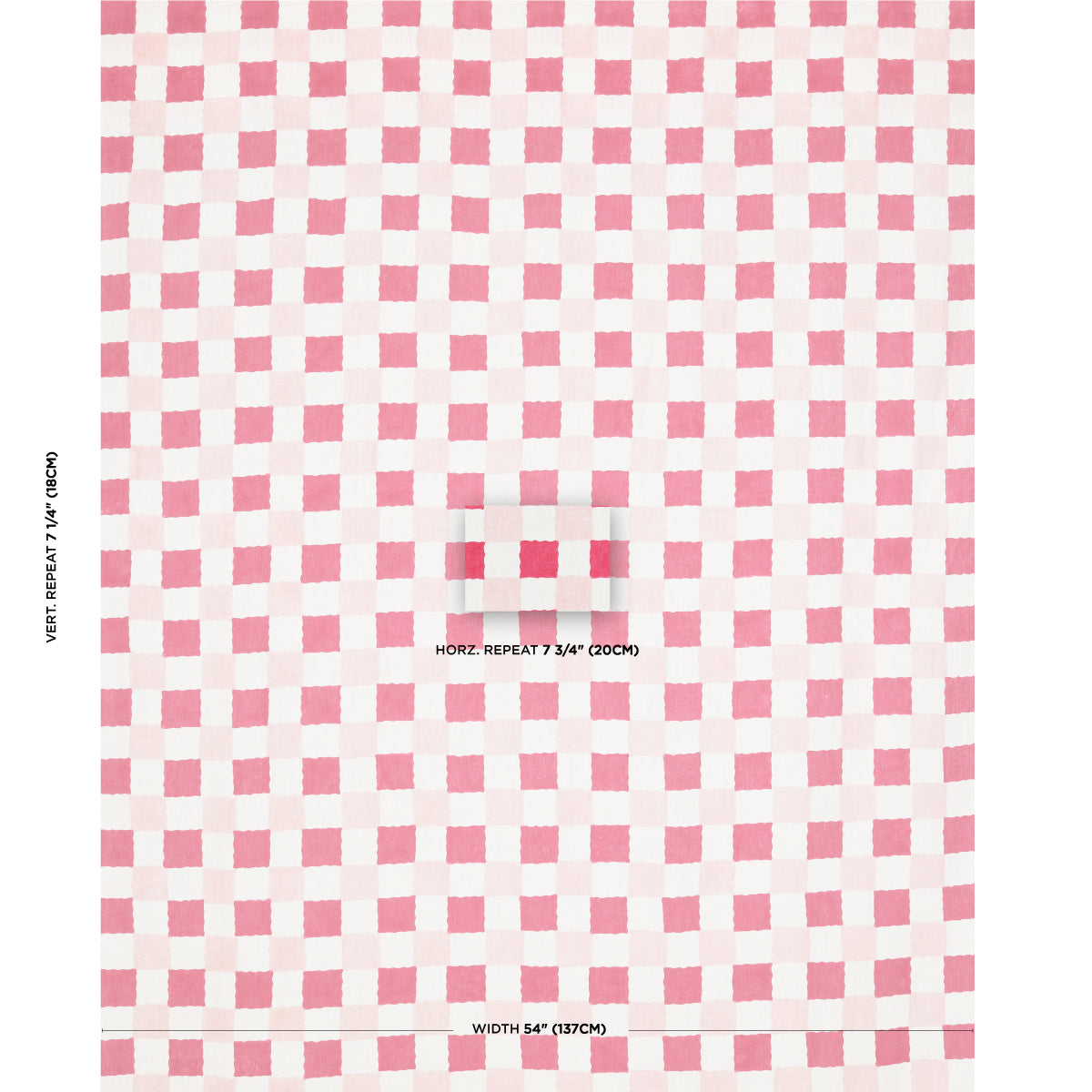 CHEQUER HAND BLOCK PRINT | Pinks