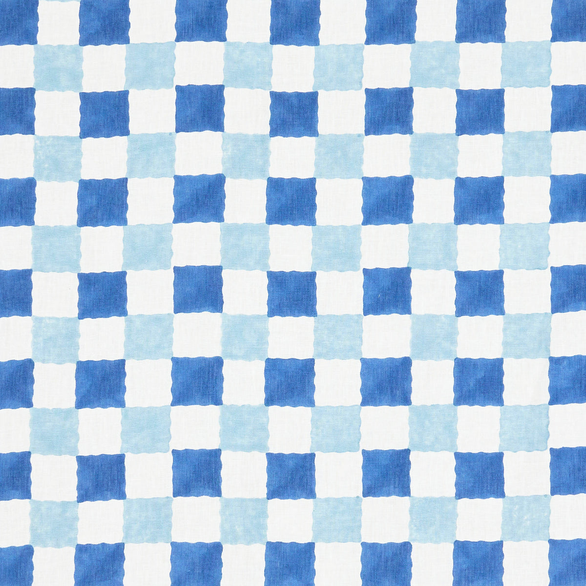 CHEQUER HAND BLOCK PRINT | BLUE