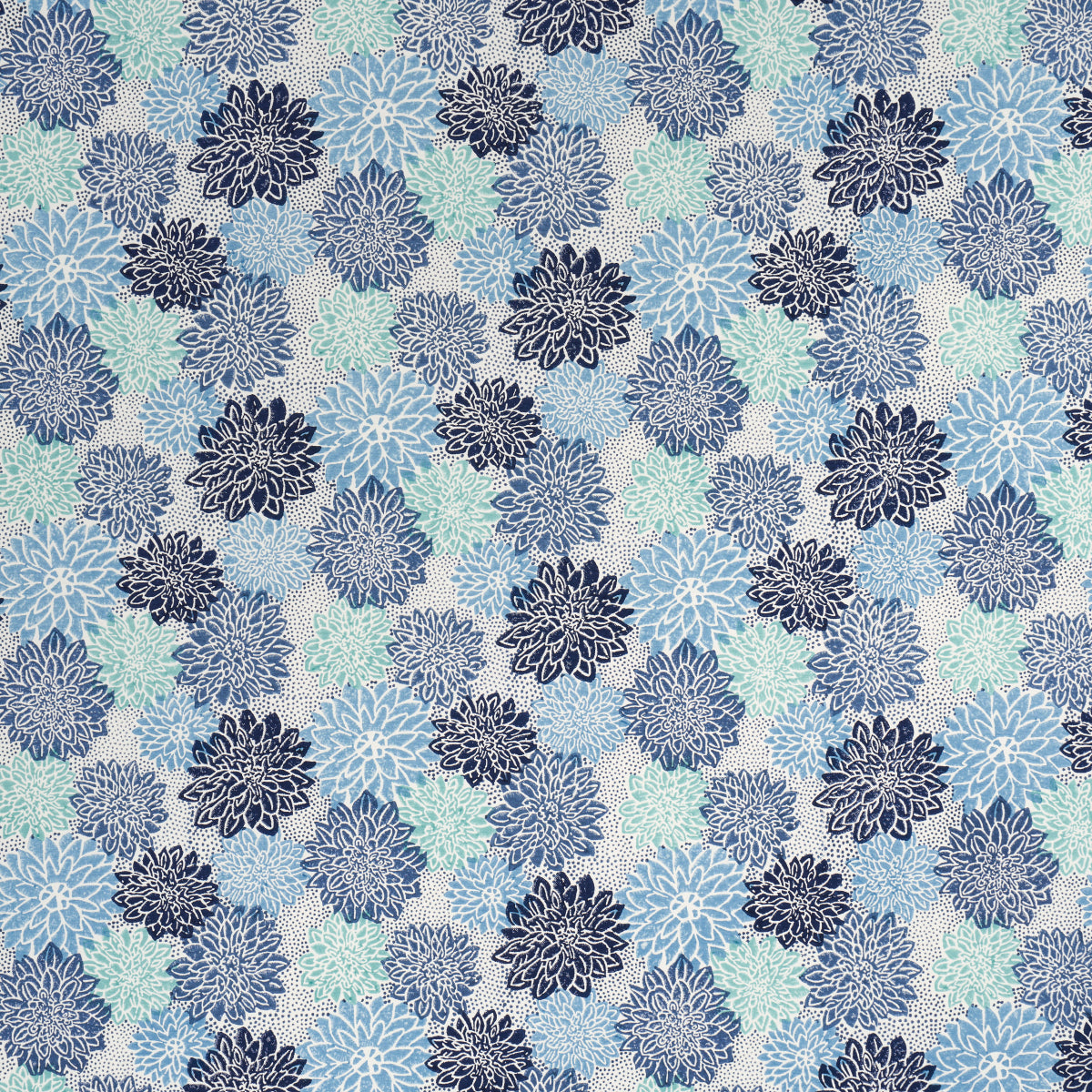 DAHLIA HAND BLOCK PRINT | BLUES