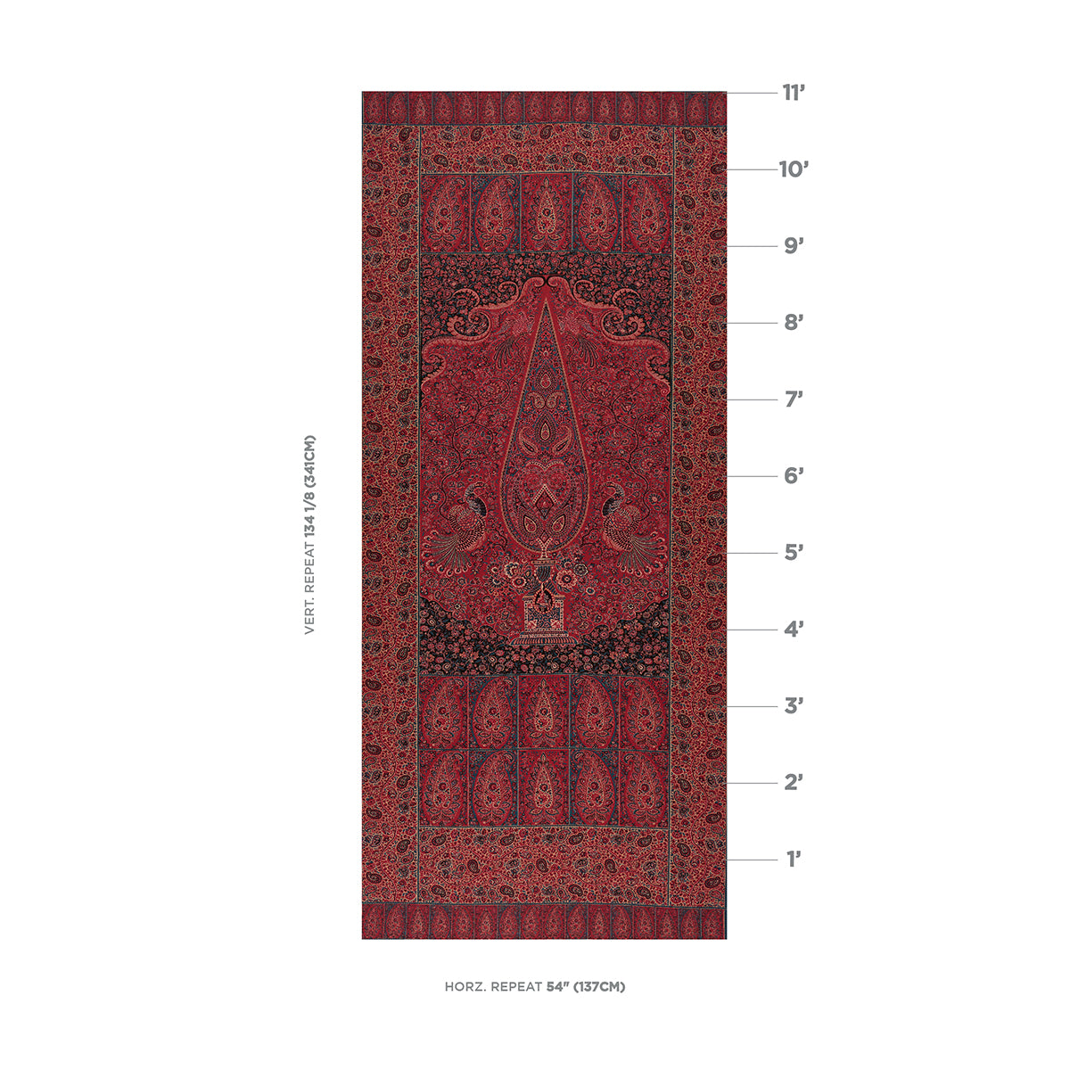 COLMERY PAISLEY PANEL | Rouge