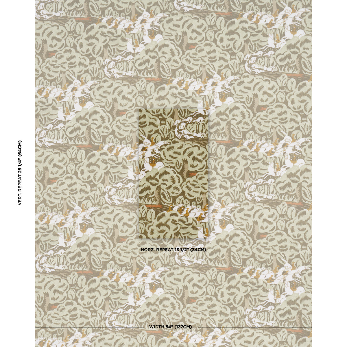 MARGARET SCHLOEMAN'S FOX CHASE | Sage & Soft Brown