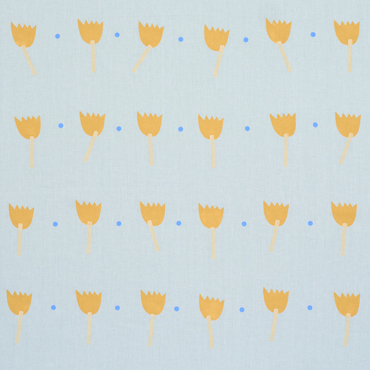 TULIP PLAY HAND BLOCK PRINT | Ochre On Sky