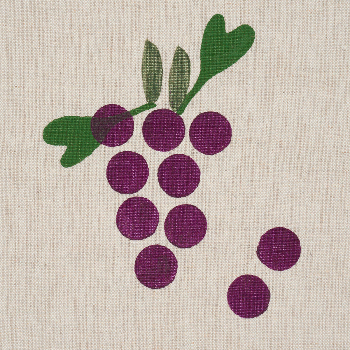 GRAPES HAND BLOCK PRINT | Purple On Natural