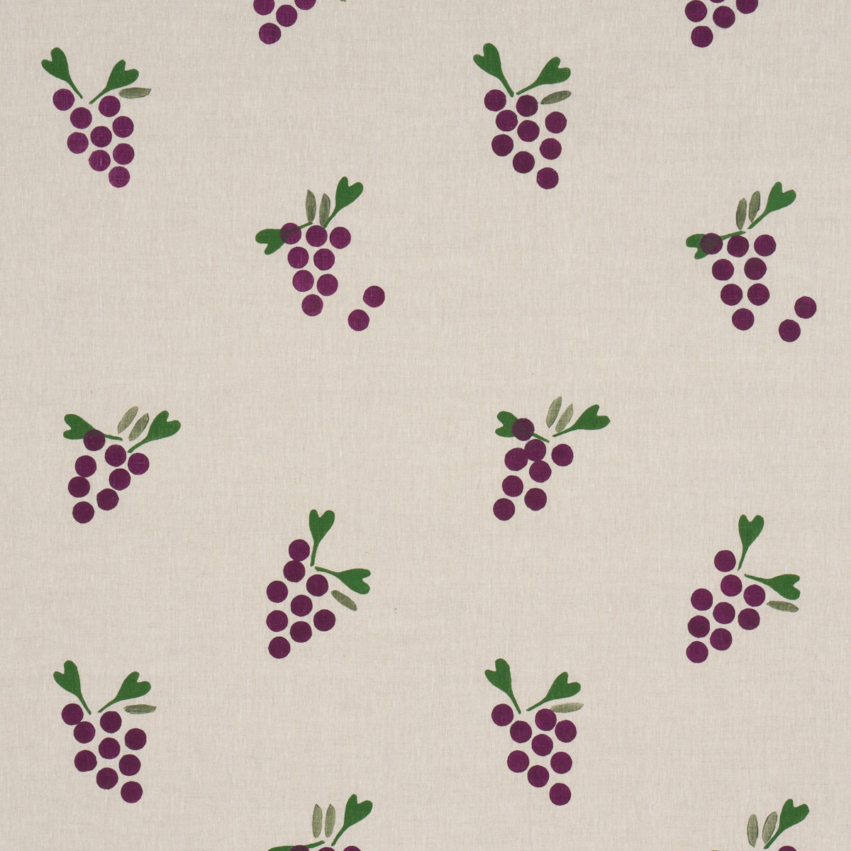 GRAPES HAND BLOCK PRINT | Purple On Natural