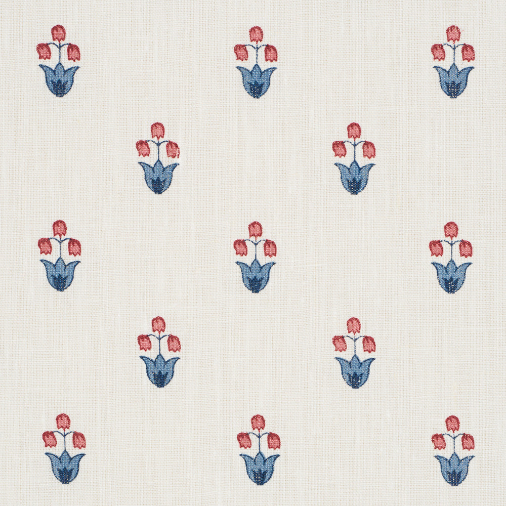 MOIRA HAND PRINT | Blue & Red